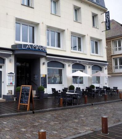 Le Grand Hotel De La Marine Port-en-Bessin-Huppain Exterior foto